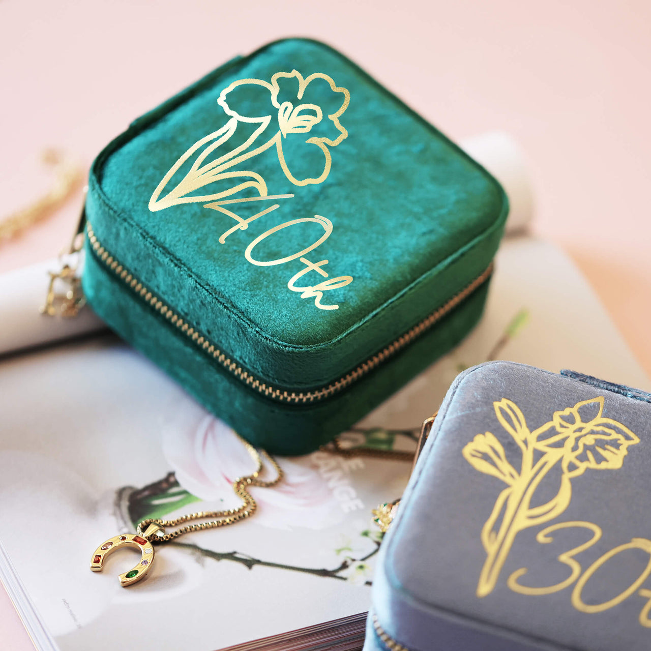 Milestone Birthday Birth Flower Jewellery Organiser