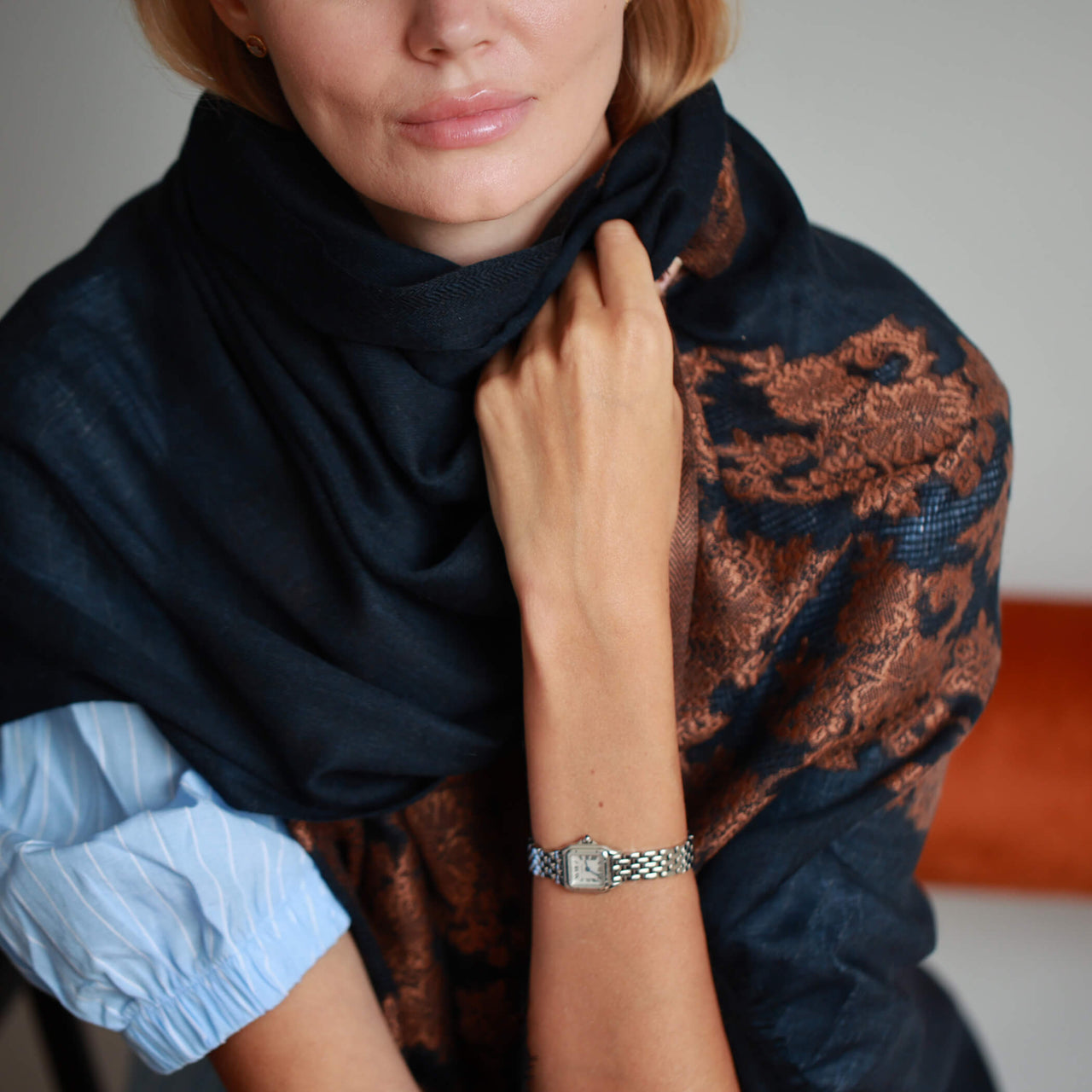 Personalised Cashmere Lace Embedded Scarf