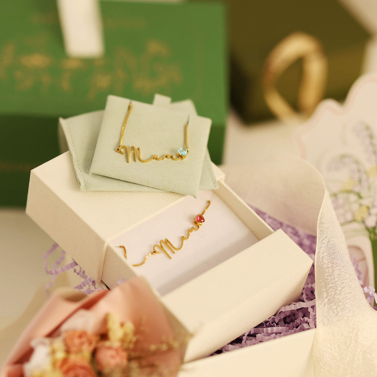 Necklace For Mum With Birthstone Charm