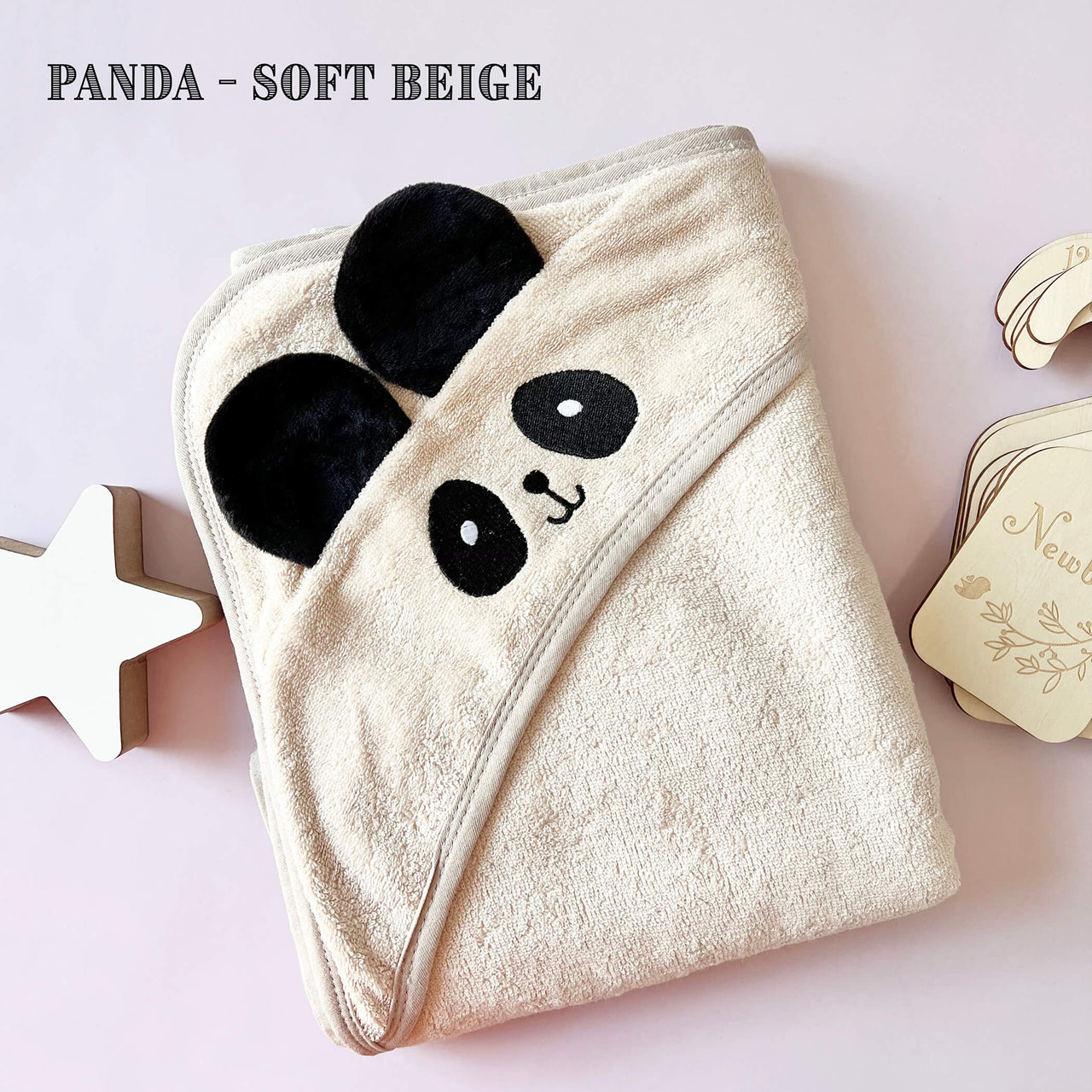 Baby Panda Bath Time Towel And Hand Mitt Gift Box Set
