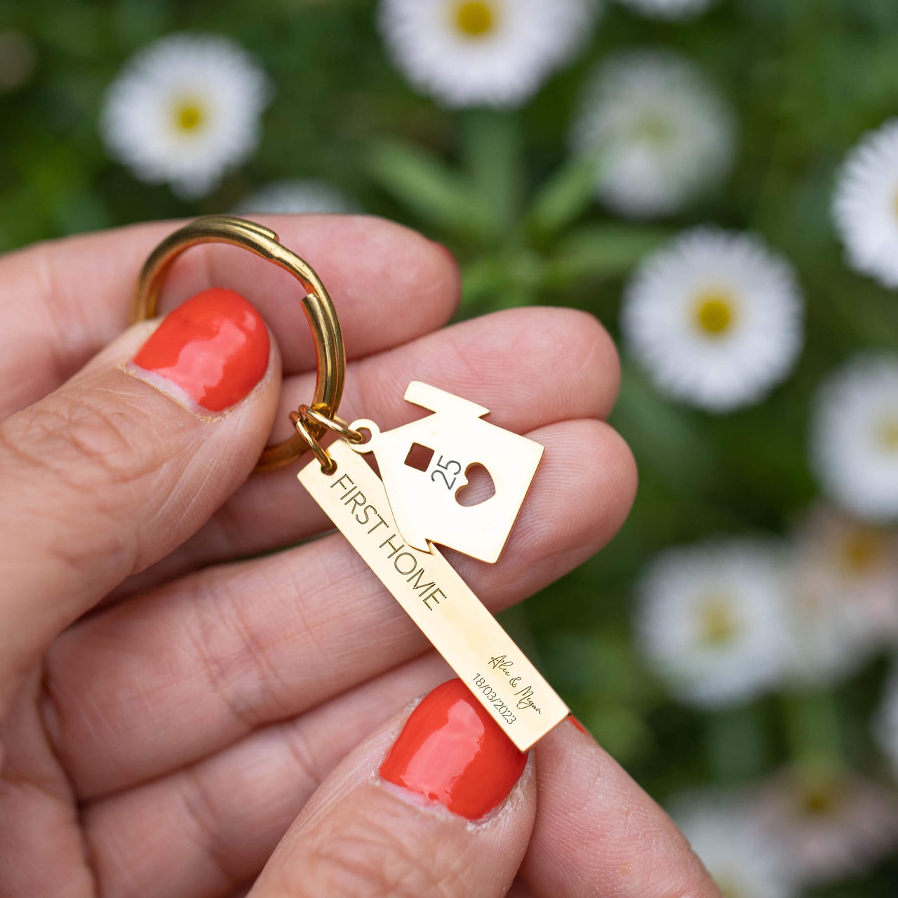 New Home New Beginnings Engraved Keyring | First Home New Home Gift | Engraved Keyring | New Home Congratulations Gift