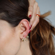 Talisman Evil Eye Sterling Silver Hoop Earrings