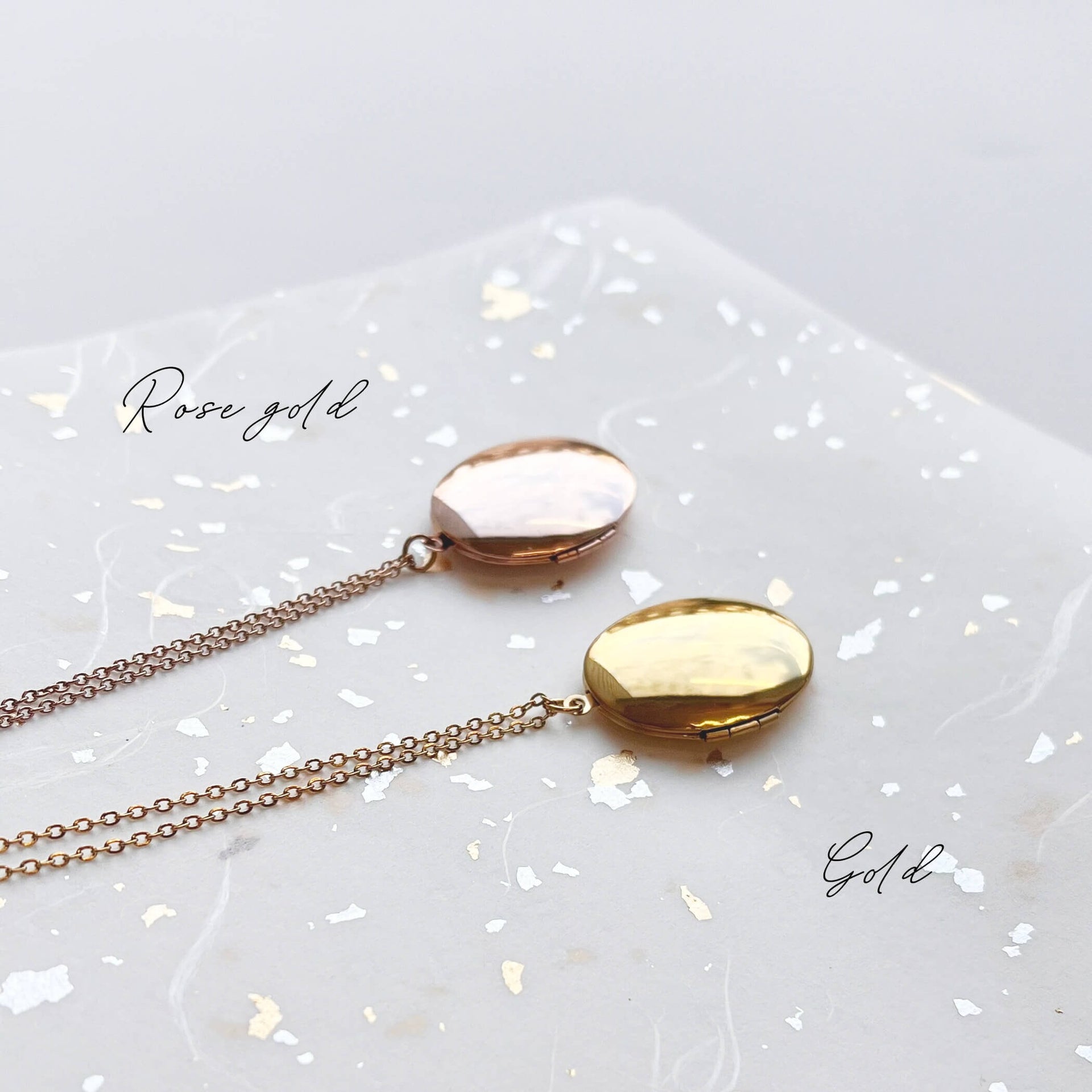 Personalised Oval Locket Necklace With Hidden Photo | Birth flower Initial Necklace | Personalised Photo Necklace |