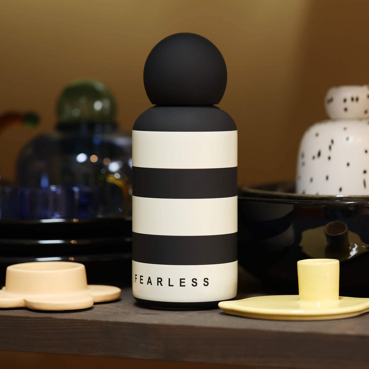 'Fearless' Mum Round Head Insulated Steel Water Bottle