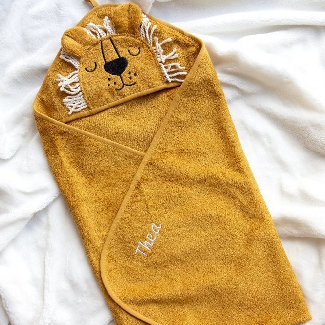 Baby Lion Hooded Cotton Towel