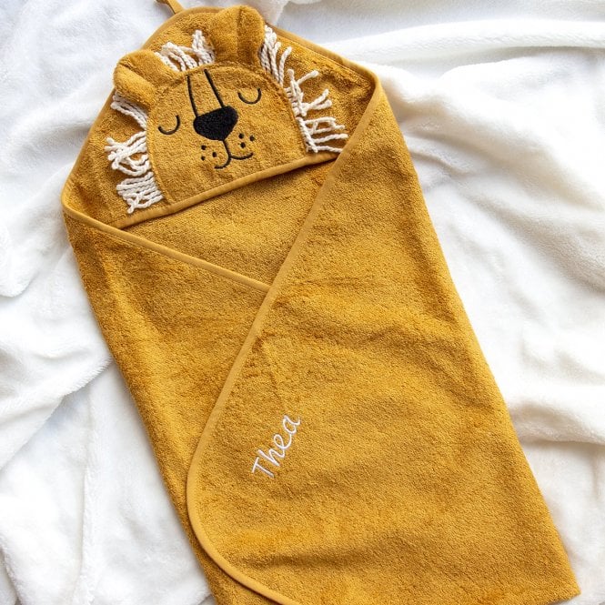Baby Lion Hooded Cotton Towel