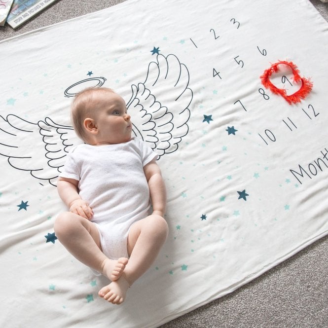 Milestone Baby Angel Wings Cotton Blanket