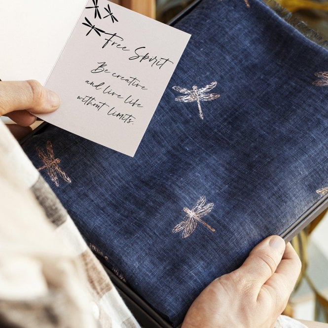 Dragonfly Foil Scarf Letterbox Gift