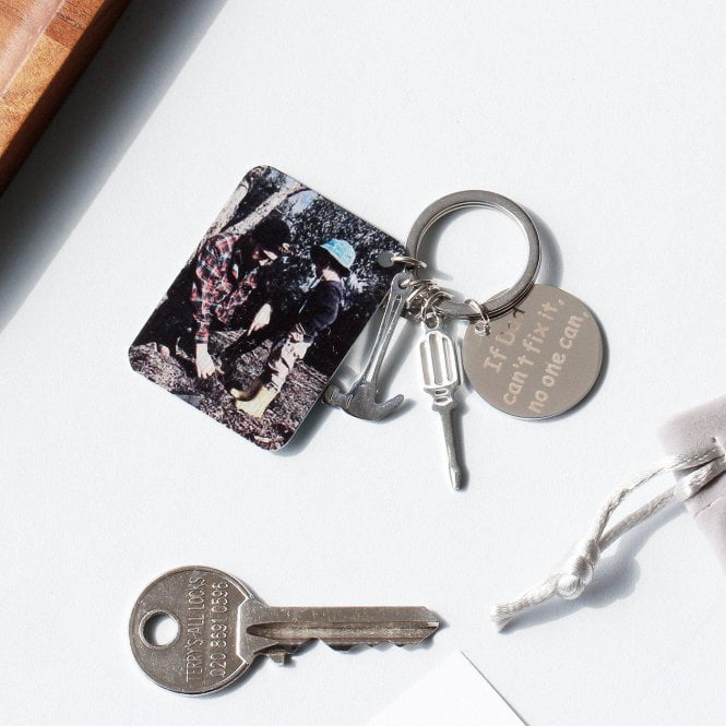 Dad Can Fix It Photo Keyring Letterbox Gift