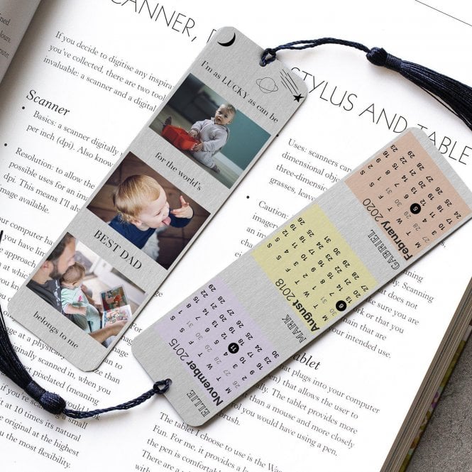 Calendar Date Double Sided Metal Photo Bookmark