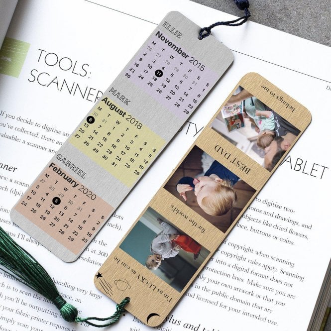 Calendar Date Double Sided Metal Photo Bookmark