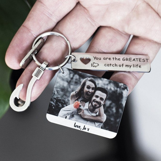Greatest Catch of my Life Personalised Photo Keyring