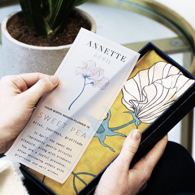 Personalised Eco Birth Flower Scarf