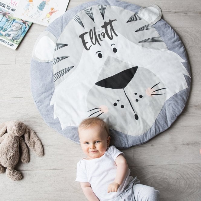 Personalised Animal Faces Baby Play Mat
