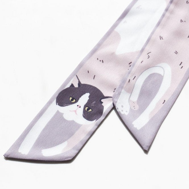 Cat Portrait Skinny Neck Tie