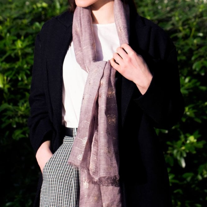 Faded Shimmering Foil Dandelion Scarf