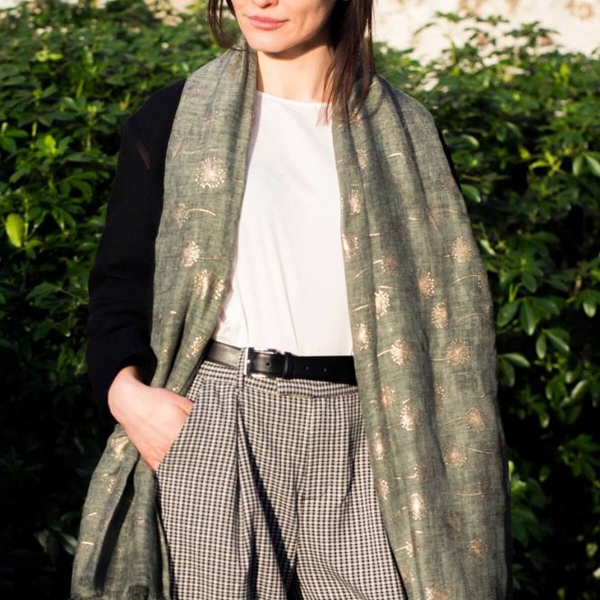 Faded Shimmering Foil Dandelion Scarf