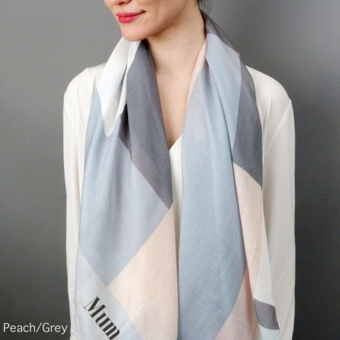 Personalised Eco Colour Block Print Scarf