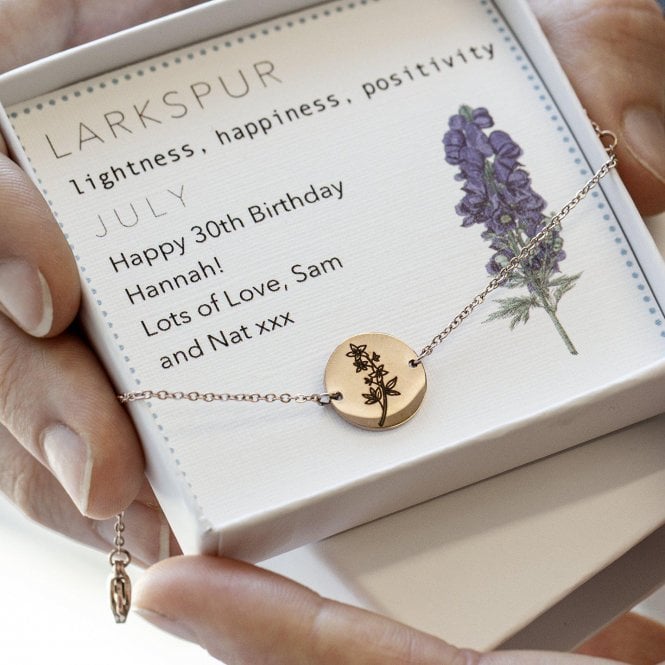 Delicate Birth Flower Bracelet In a Gift Box