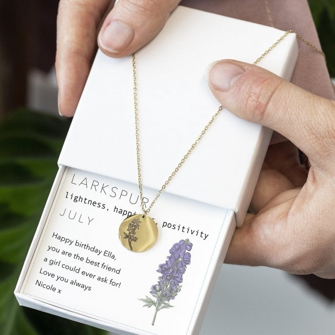 Personalised Choose Your Delicate Birth Flower Necklace