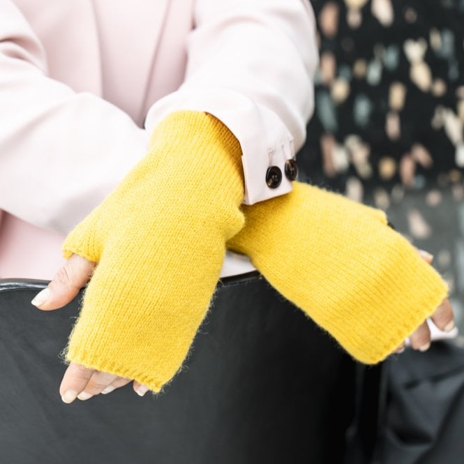 Cosy Knit Plain Colour Fingerless Gloves
