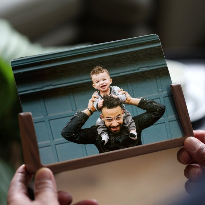 Personalised Landscape Wood And Metal Photo Frame