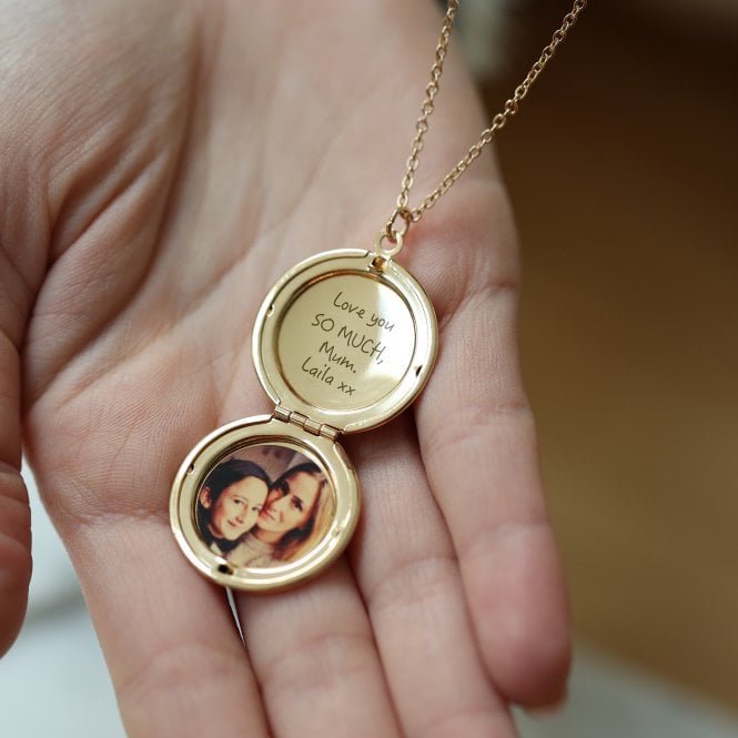 Personalised Round Locket Necklace With Hidden Photo