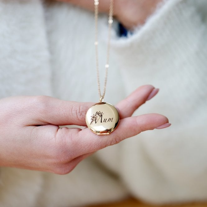 Personalised Round Locket Necklace With Hidden Photo