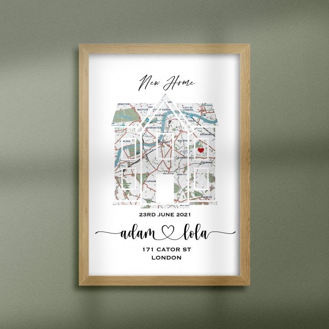 Our Sweet Home Location Map Print
