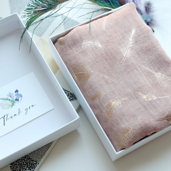 Thinking of You Feathers Scarf Gift
