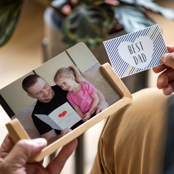 Personalised Landscape Wood And Metal Photo Frame