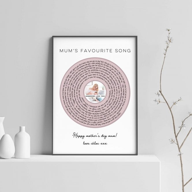Mum's Favourite Song Personalised Lyrics Print