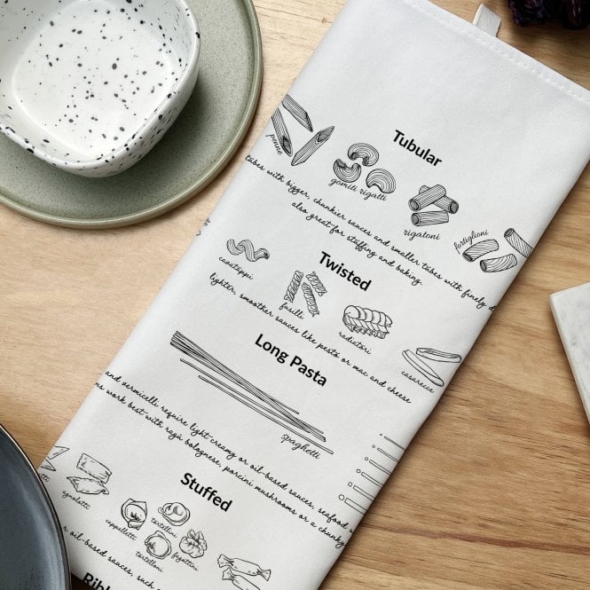 Personalised Pasta Sauce Pairing Tea Towel