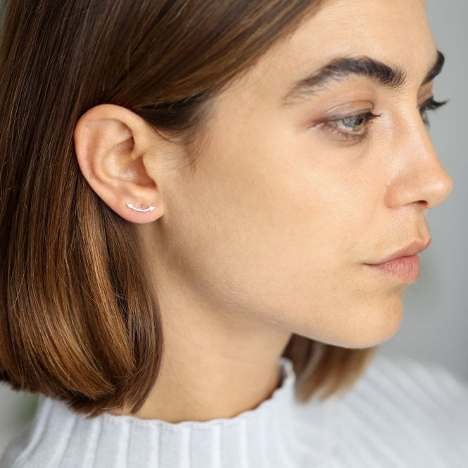 Curved Arrows Stud Earrings