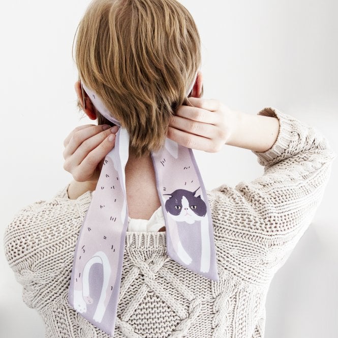 Cat Portrait Skinny Neck Tie