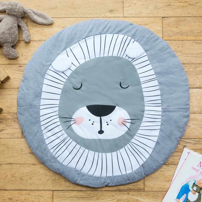 Personalised Lion Head Baby Play Mat