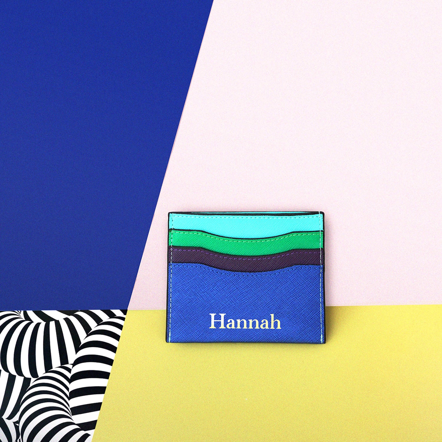 Bold Genuine Leather Card Holder Six Slots