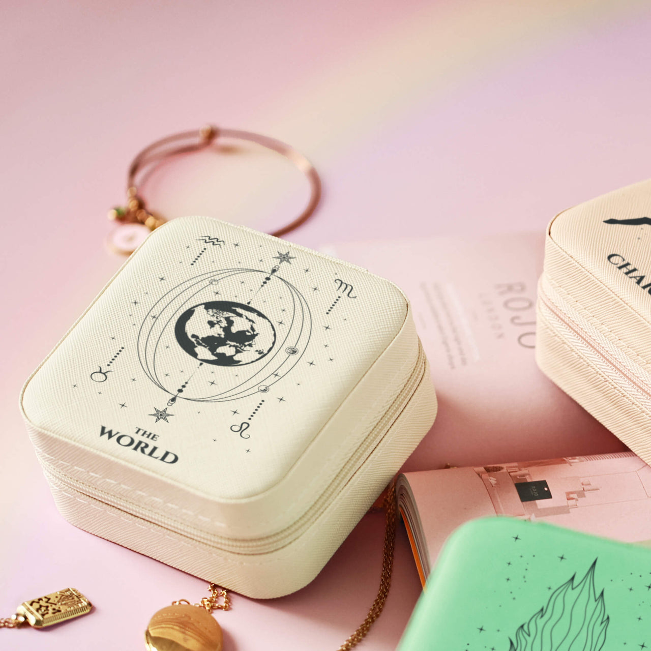 Tarot Arcana Celestial Travel Jewellery Organiser