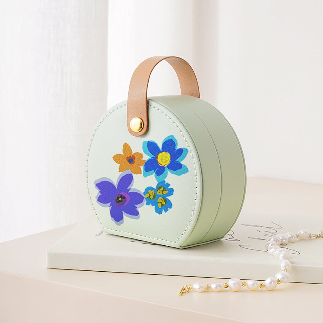 Birth Flower Travel Jewellery Case