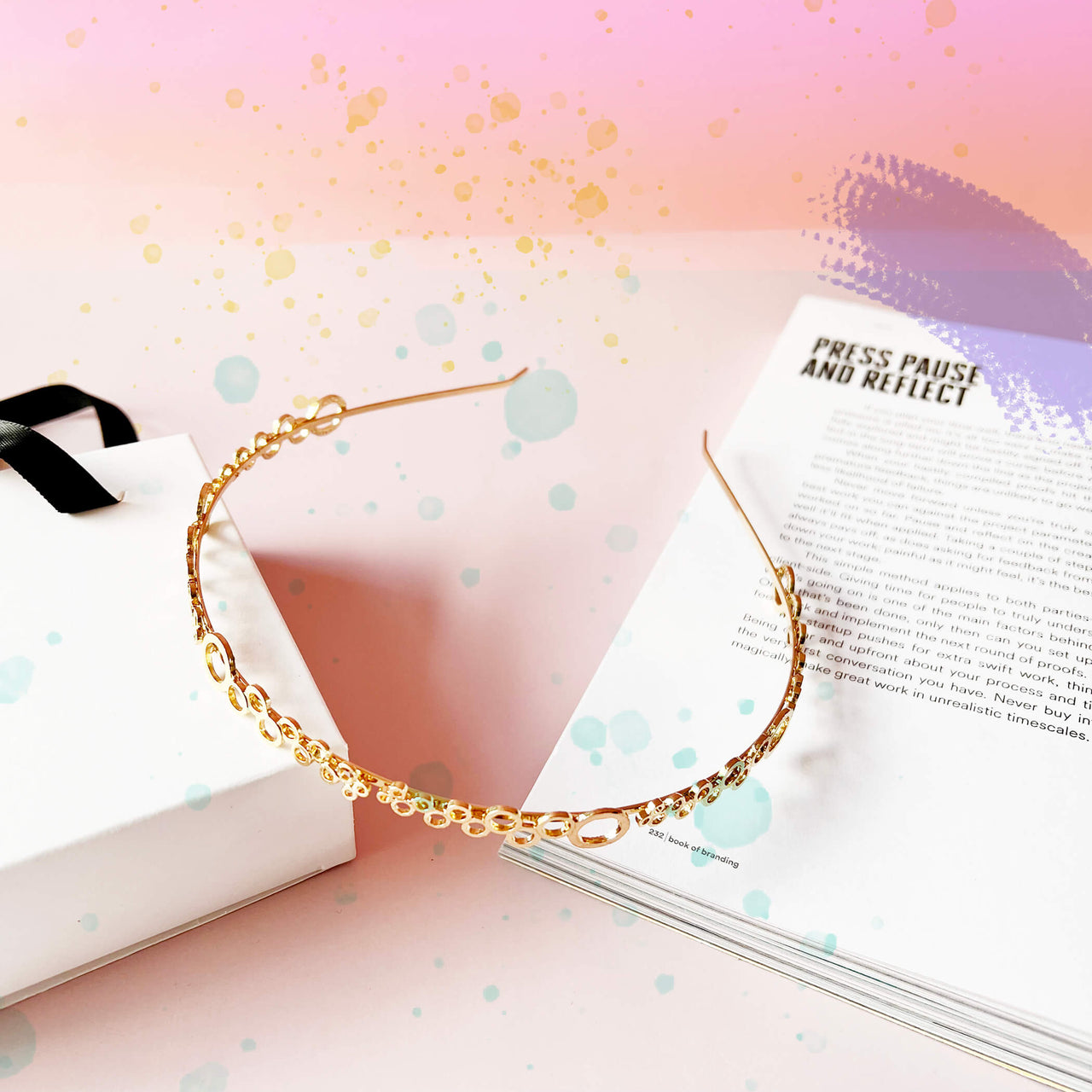Venn Diagram Design Metal Headband