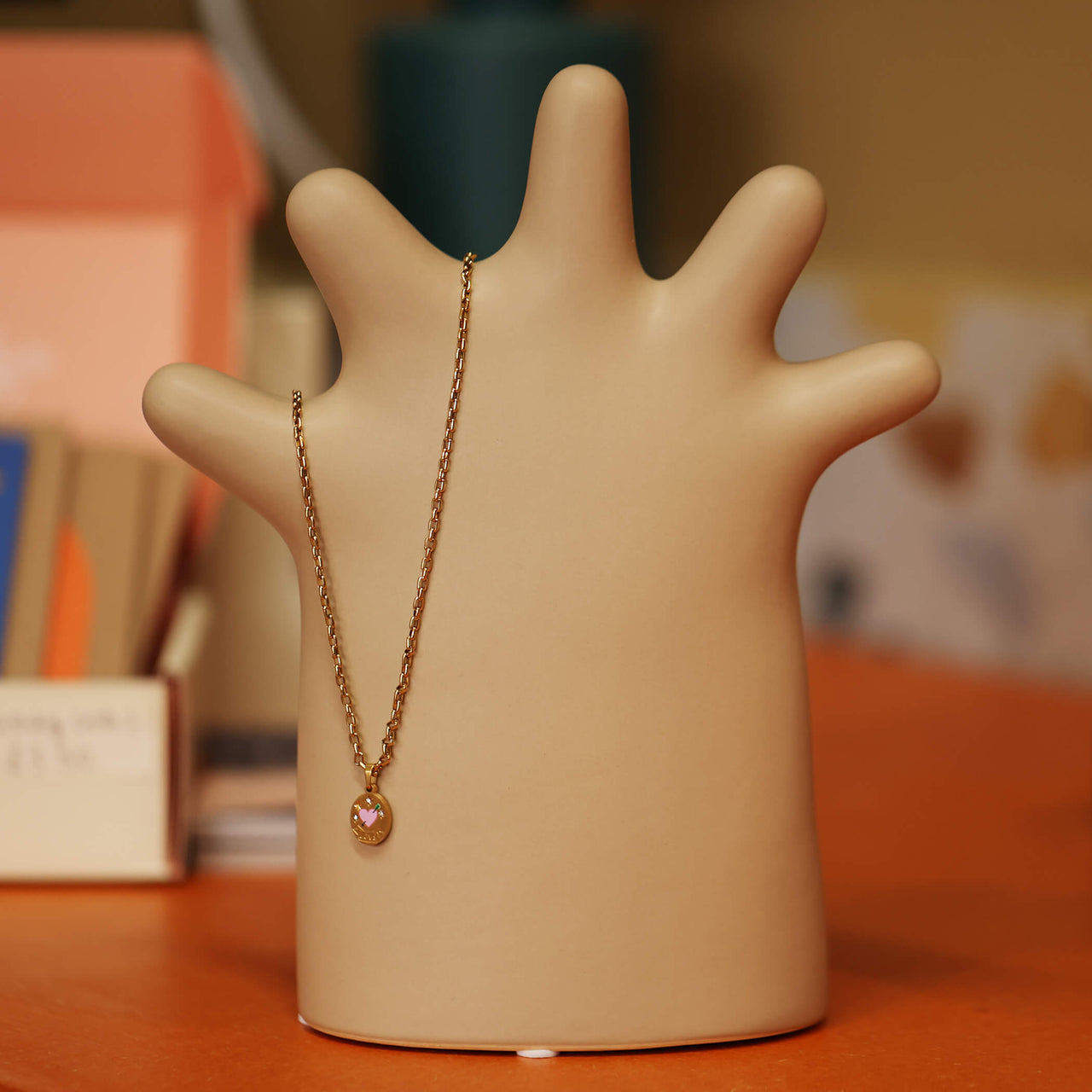 Minimalist Hand Shaped Ceramic Jewellery Holder Ring And Necklace Stand