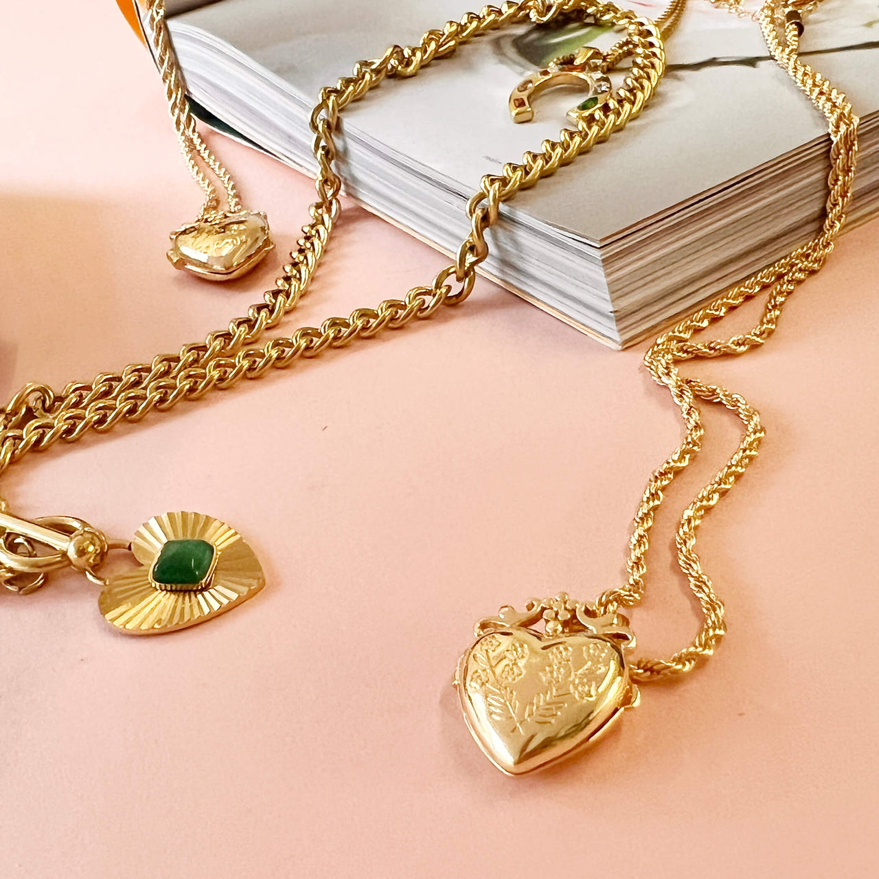 Filigree Heart Shaped Locket Necklace
