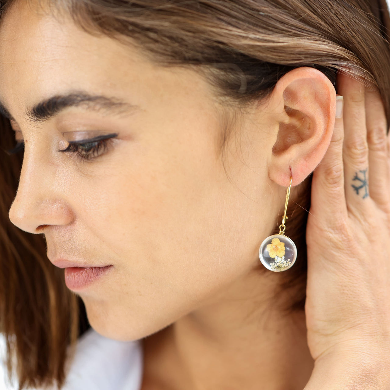 Eternal Pressed Flowers Encapsulated Earrings