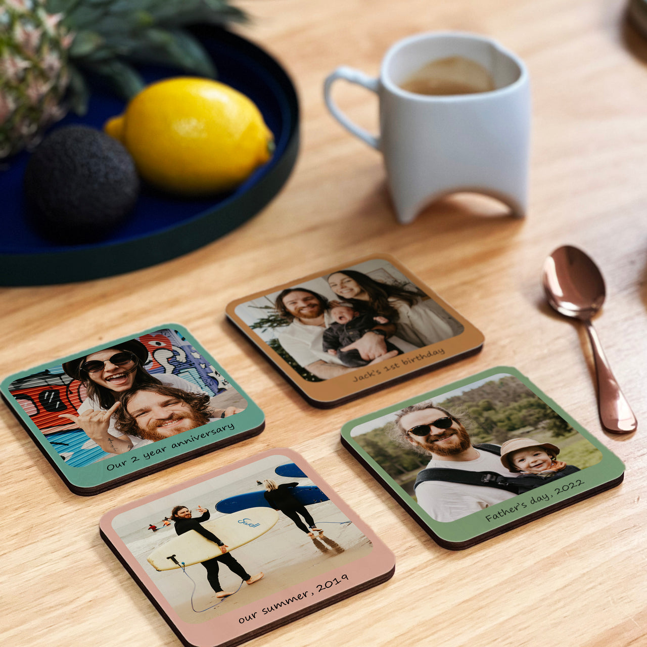 Family Photos Retro Snaps Coaster Set Of Four