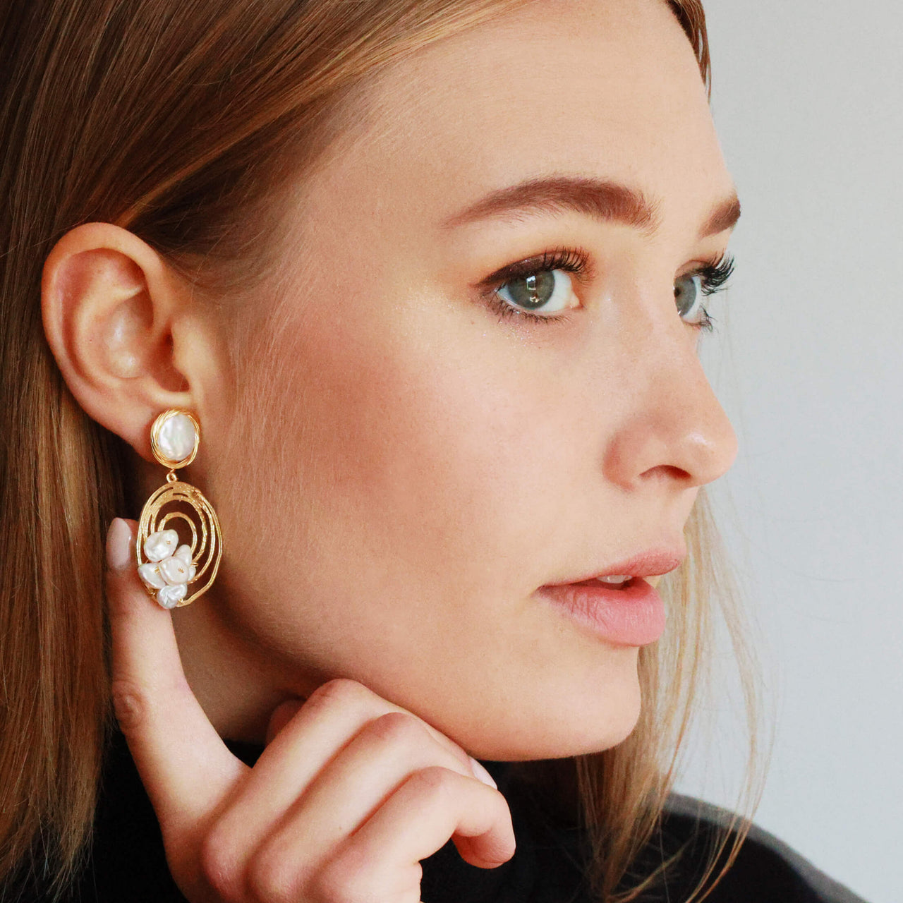 Keshi Pearl Drop Earrings