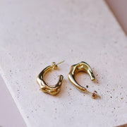 Chunky Gold Plated Hoop Earrings