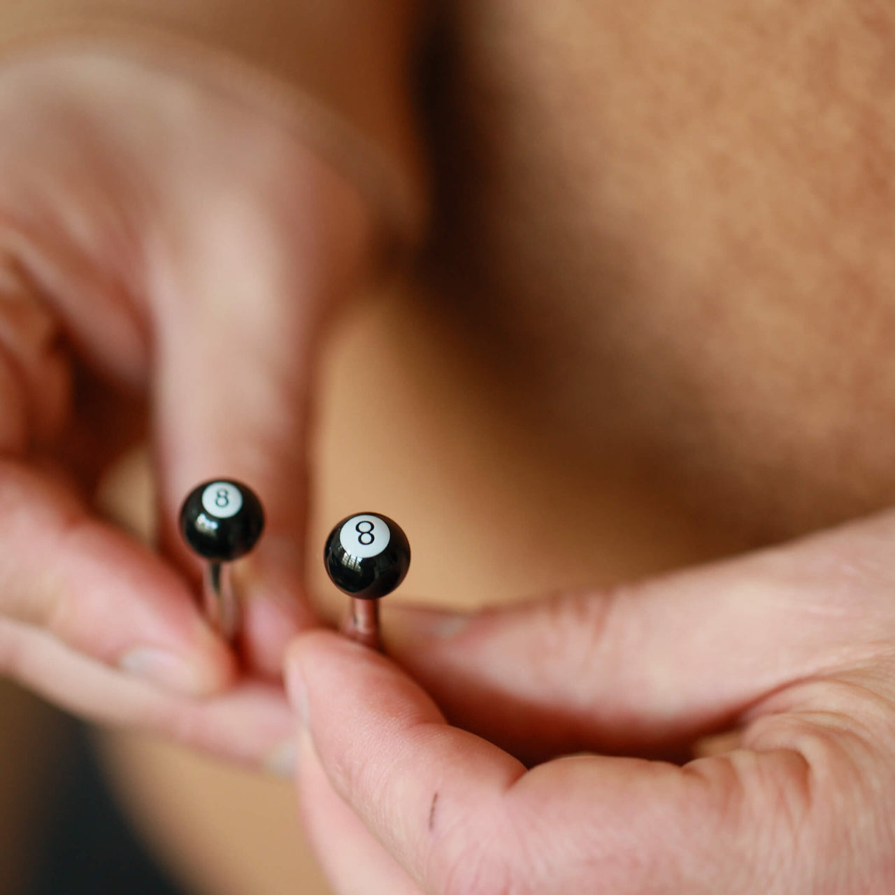 Eight Ball Pool Design Cufflinks In A Gift Box