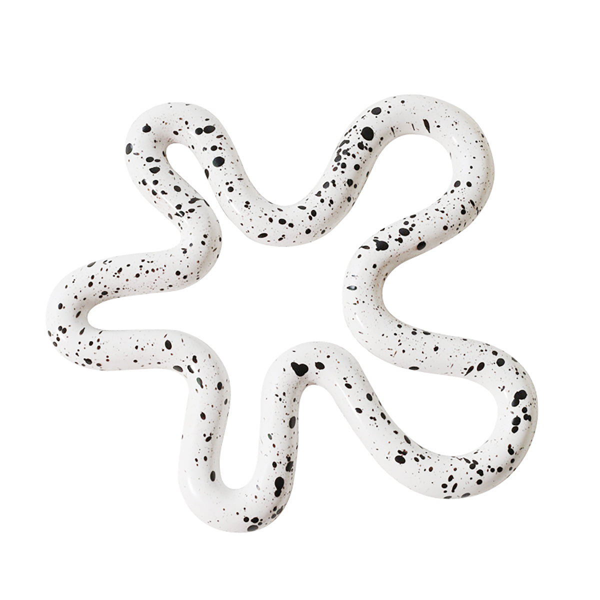 Ceramic Trivet In Artsy Splatter Design