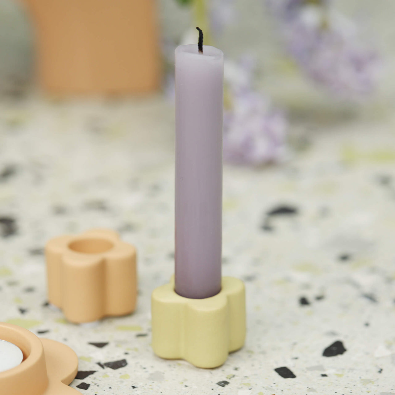 Ceramic Floral Shaped Tea Light Holder