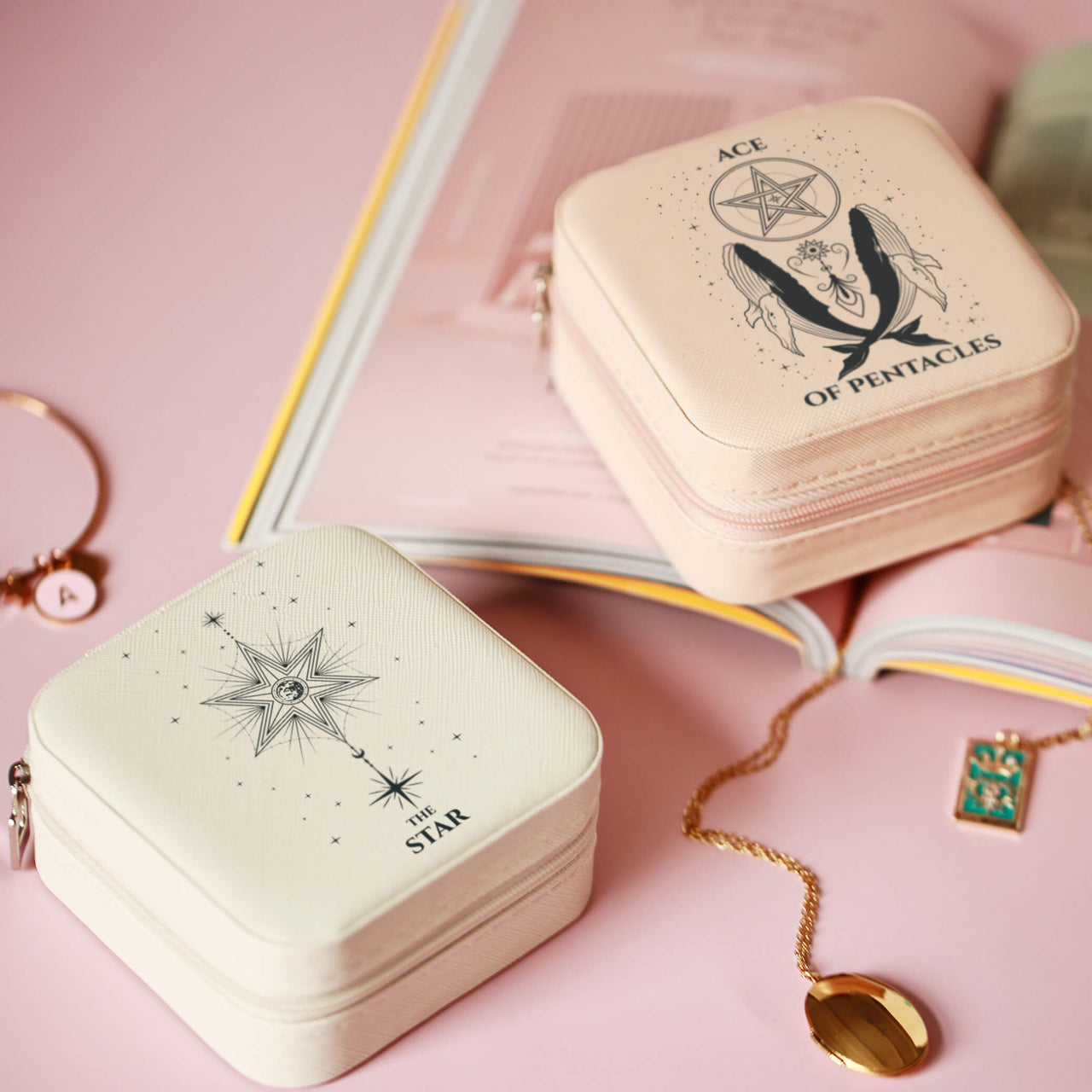 Tarot Arcana Celestial Travel Jewellery Organiser